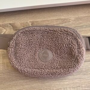 PINK Sherpa Brown Belt Bag